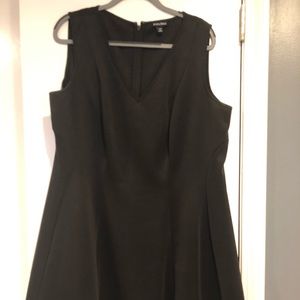 Black A-like Dress with Lace Bottom